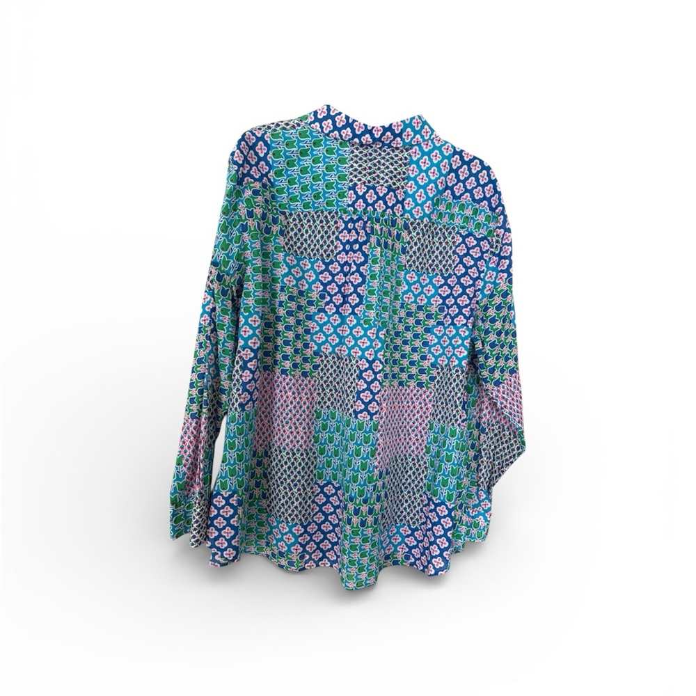 Talbots Multicolor Geometric Button Down Shirt - image 2